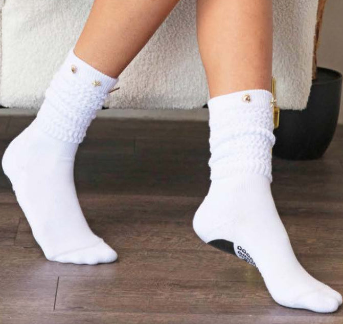 Seashell Slouch Grip Socks